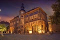 Stadt Nordhausen Rathaus with Roland figure in Germany Royalty Free Stock Photo