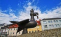 Stadt Nordhausen rooster ring statue in Germany