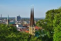 City view Bielefeld with Nikolaikirche and NeustÃÂ¤dter Marienkirche