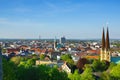 City view Bielefeld with Nikolaikirche and NeustÃÂ¤dter Marienkirche Royalty Free Stock Photo