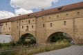 Stadtbrille, Wassertor und Wahrzeichen von Amberg in der Oberpfalz, Bayern, Sonne, blauer Himmel Royalty Free Stock Photo