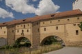 Stadtbrille, Wassertor und Wahrzeichen von Amberg in der Oberpfalz, Bayern, Sonne, blauer Himmel Royalty Free Stock Photo