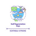 Staff appreciation days concept icon