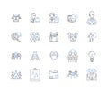 Staff capability line icons collection. Competence, Skills, Talent, Expertise, Efficiency, Performance, Proficiency