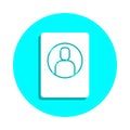 Staff card badge icon. Simple glyph, flat vector of web icons for ui and ux, website or mobile application