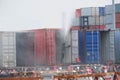 Staff cleaning the container That has already been used