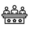 Staff education forum icon, outline style