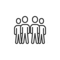 Staff group line icon