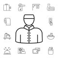 Staff, hotel flat vector icon in hotel service pack