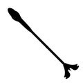 Staff icon. Label of fantasy and medieval weapon. Simple style.