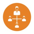 Staff layout icon / orange vector