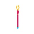 Staff magic vector wizard magical fantasy illustration wand