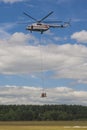 Staff of Ministry of Emergency Situations Performing Air Elements on MI-8MT Helicopter During Aviation Sport Event