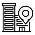 Staff office building icon, outline style