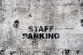 Staff Parking Sign Royalty Free Stock Photo