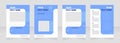 Staff recruitment blank brochure layout design. Service info. Vertical poster template set with empty copy space for text. Premade