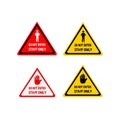 Staff Only Restricted Access and No Entry Warning Signs free vector illustration Royalty Free Stock Photo
