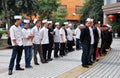 Pengzhou, China: Restaurant Staff Briefing Royalty Free Stock Photo