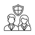 Staff security Vector Icon which can easily modify or edit Royalty Free Stock Photo
