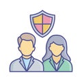 Staff security Vector Icon which can easily modify or edit Royalty Free Stock Photo