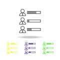 staff turnover line color icon. Element of head hunting color icon for mobile concept and web apps. Thin line staff turnover color Royalty Free Stock Photo