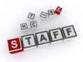 staff word block on white