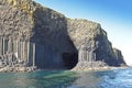 staffa island fingals cave scotland people Royalty Free Stock Photo