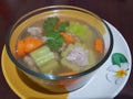 Staffed bitter melon soup with carrot