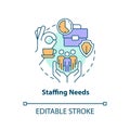 Staffing needs concept icon