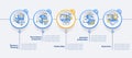 IT staffing process circle infographic template Royalty Free Stock Photo