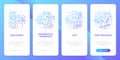 IT staffing service disadvantages blue gradient onboarding mobile app screen