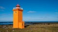 Stafnesviti Lighthouse on Reykjanes Peninsula, Iceland Royalty Free Stock Photo