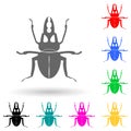 stag beetle multi color style icon. Simple glyph, flat vector of insect icons for ui and ux, website or mobile application