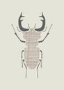Stag-beetle print.
