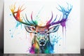 Stag buck antlers portrait Royalty Free Stock Photo