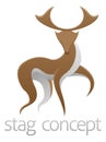 Stag deer concept design Royalty Free Stock Photo