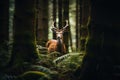 Stag male autumn buck animal nature antlers forest wild wildlife mammal Royalty Free Stock Photo