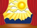 Stage with abstract sun 3 Royalty Free Stock Photo
