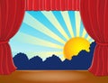 Stage with abstract sun 7 Royalty Free Stock Photo