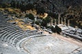 Stage of the ancient amphitheater of Delphi Royalty Free Stock Photo