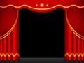 Stage Background With Red Curtains Royalty Free Stock Photo