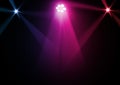 Stage background with spot lights shining on the floor,ready for show and concert in stadium Royalty Free Stock Photo