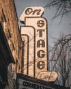 On Stage Cafe sign in Lebanon, Pennsylvania