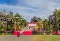 Stage on the central square of the Garuda Wisnu Kencana Cultural Park on Bali Royalty Free Stock Photo