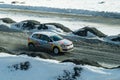 Stage of the championship of Russia on rally, a city Asbestos, Sverdlovsk area, Russia, 3/14/2015