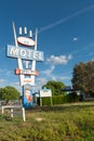 Stage Coach Motel sign, Route 66, Seligman, Arizona, USA