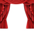 Stage curtain with copyspace realistic Royalty Free Stock Photo