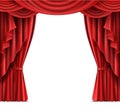 Stage curtain with copyspace realistic vector Royalty Free Stock Photo