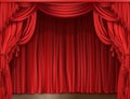 Stage curtain realistic Royalty Free Stock Photo