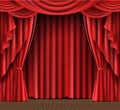 Stage curtain realistic vector Royalty Free Stock Photo